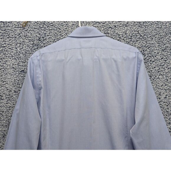 Brooks Brothers Milano Fit Oxford Dress Shirt Mens Size 16 2/3 Button Down Blue - Picture 6 of 11